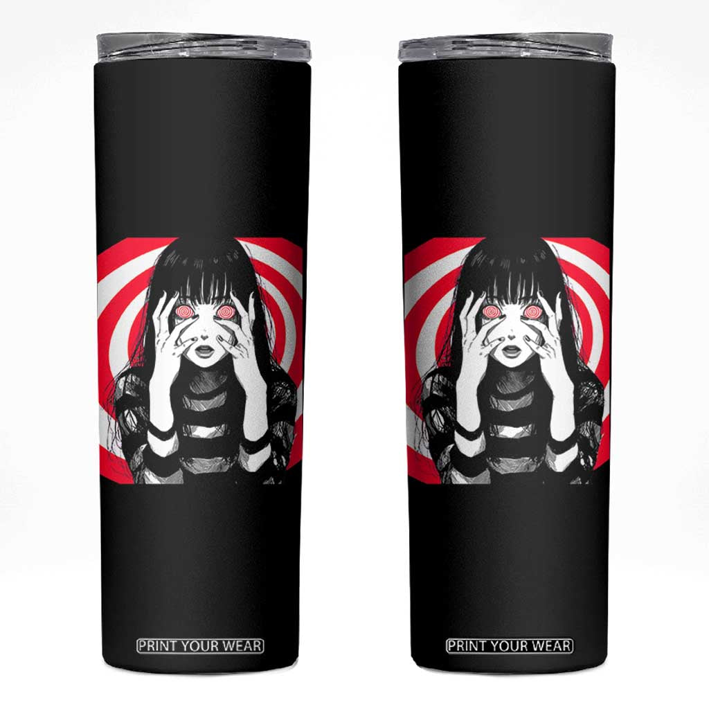 Horror Anime Manga Creepy Goth Japanese Girl Skinny Tumbler TS11 Black Print Your Wear