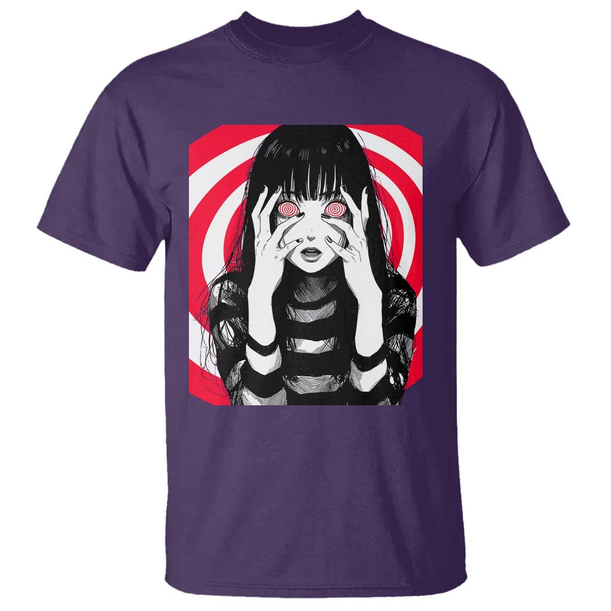 Horror Anime Manga Creepy Goth Japanese Girl T Shirt TS11 Purple Print Your Wear