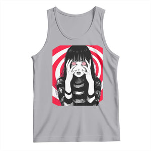 Horror Anime Manga Creepy Goth Japanese Girl Tank Top TS11 Athletic Heather Print Your Wear