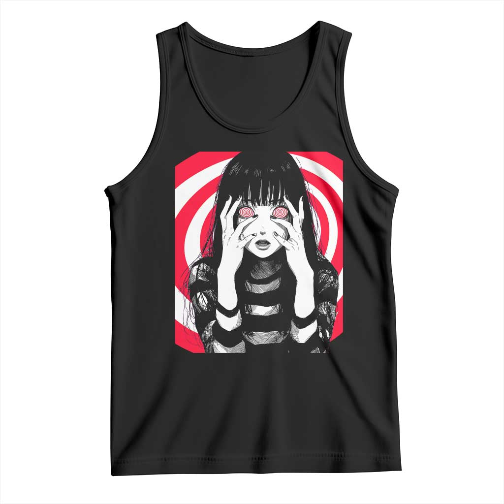 Horror Anime Manga Creepy Goth Japanese Girl Tank Top TS11 Black Print Your Wear