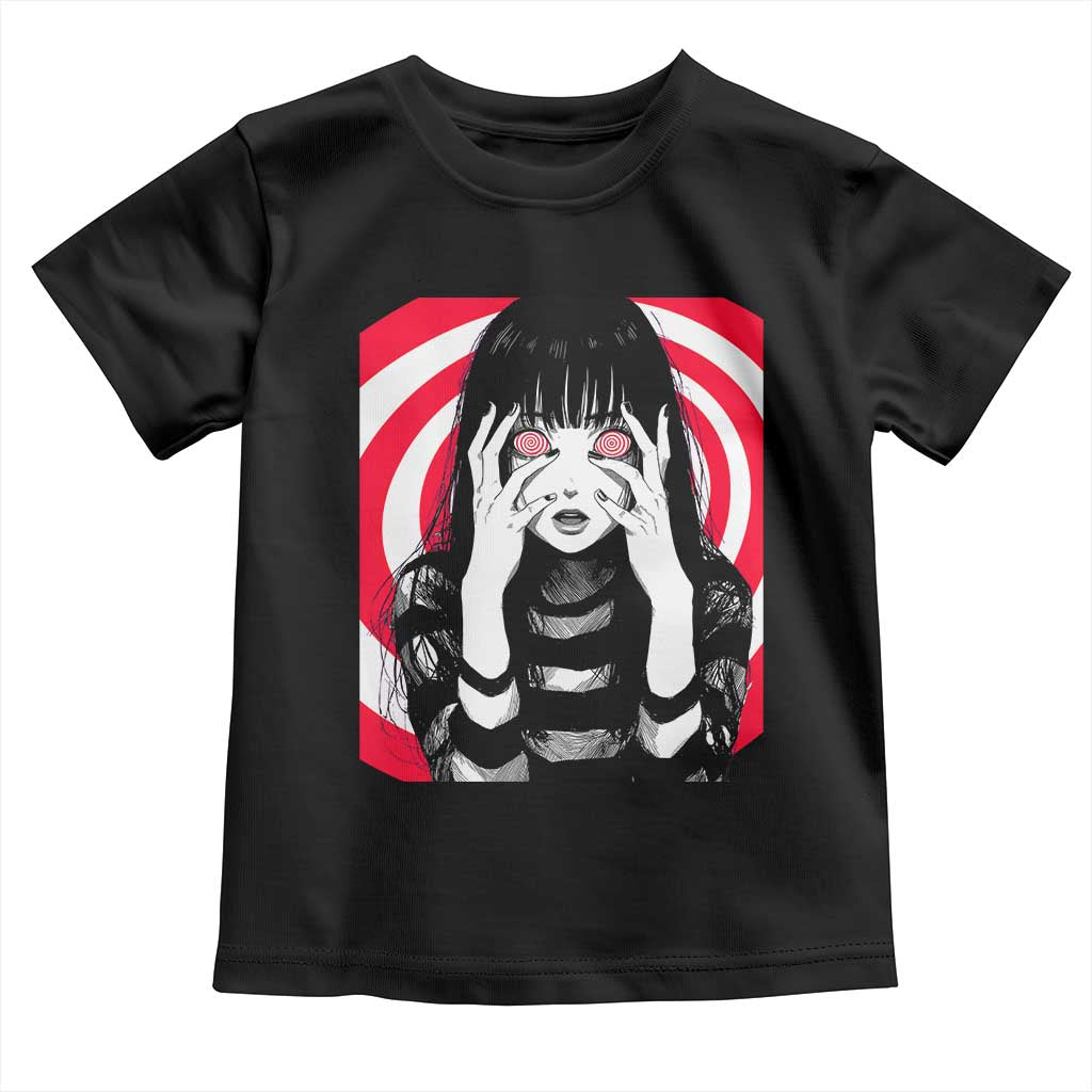 Horror Anime Manga Creepy Goth Japanese Girl Toddler T Shirt TS11 Black Print Your Wear