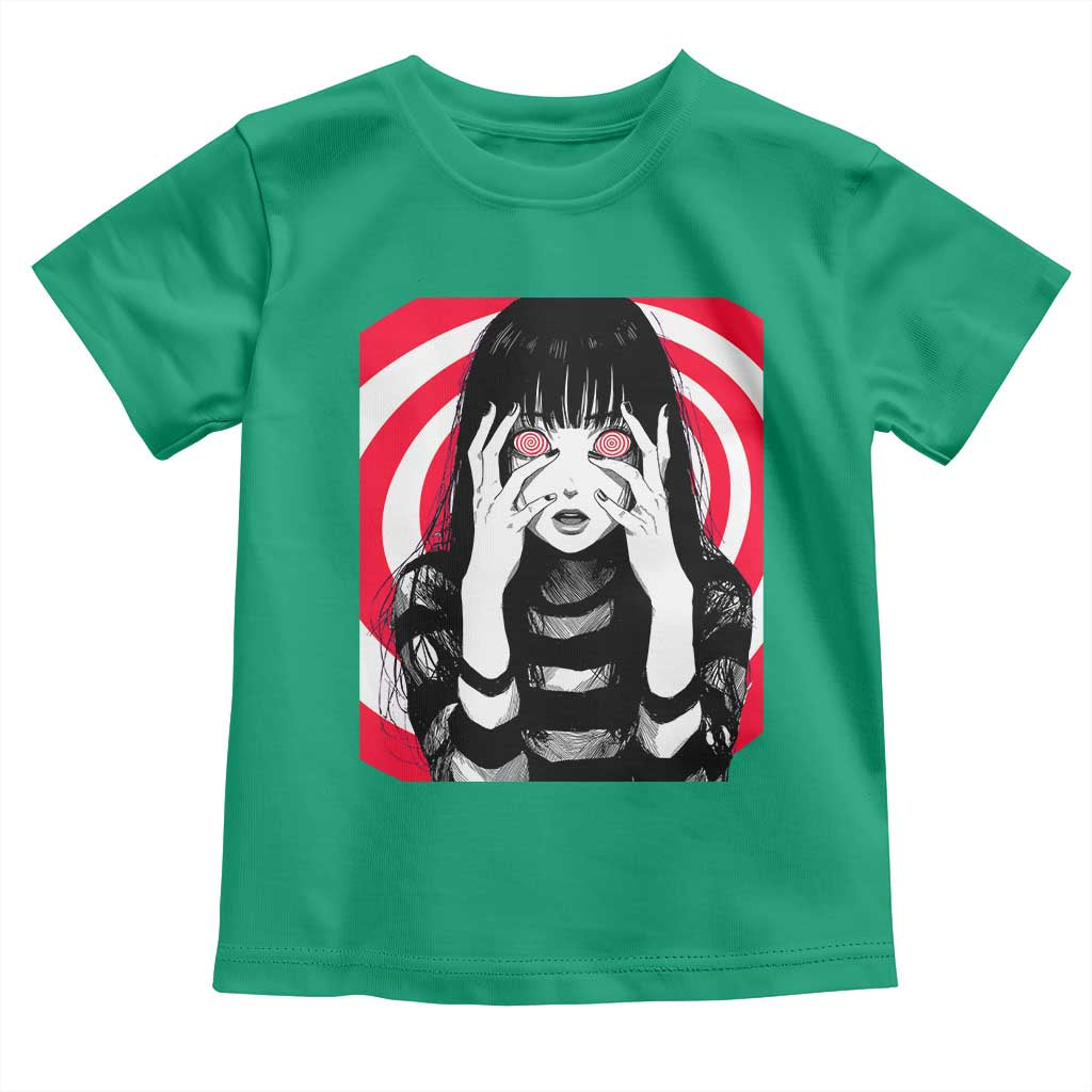 Horror Anime Manga Creepy Goth Japanese Girl Toddler T Shirt TS11 Irish Green Print Your Wear