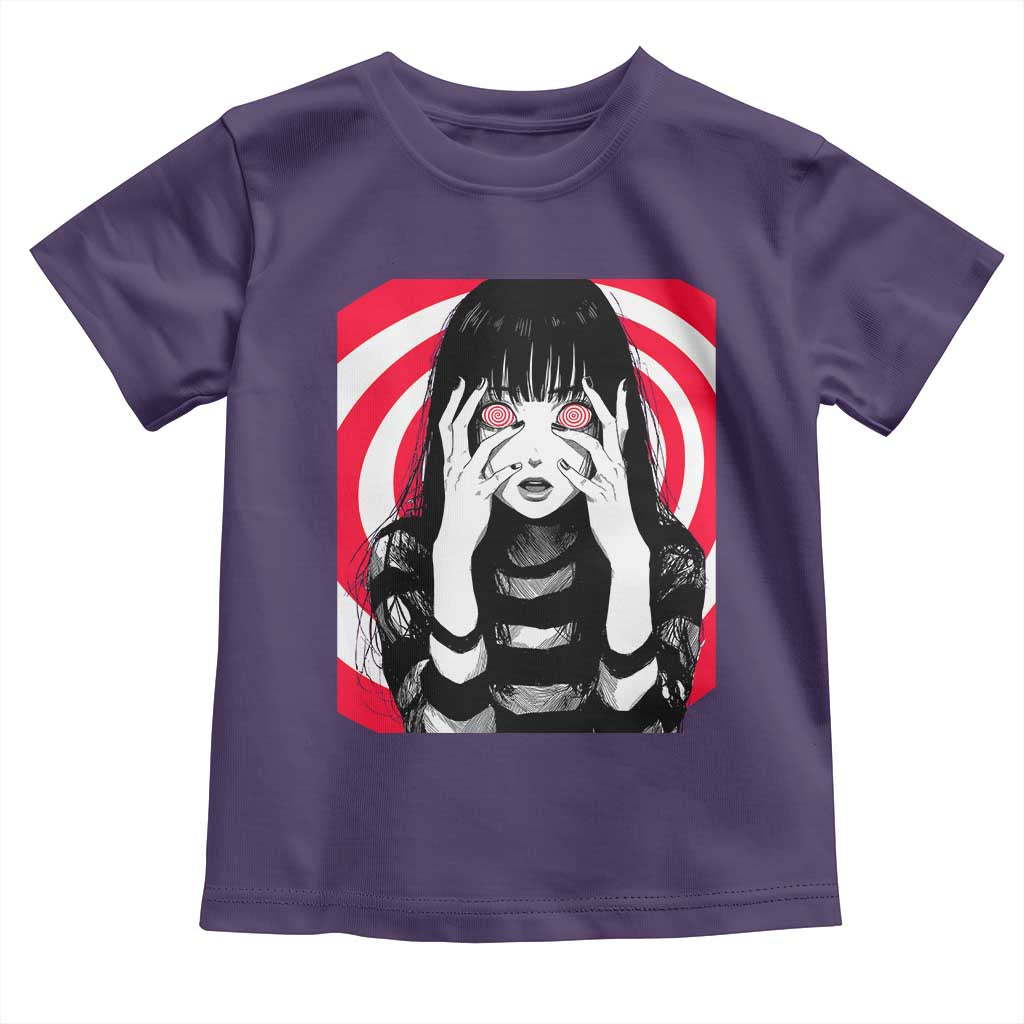 Horror Anime Manga Creepy Goth Japanese Girl Toddler T Shirt TS11 Purple Print Your Wear