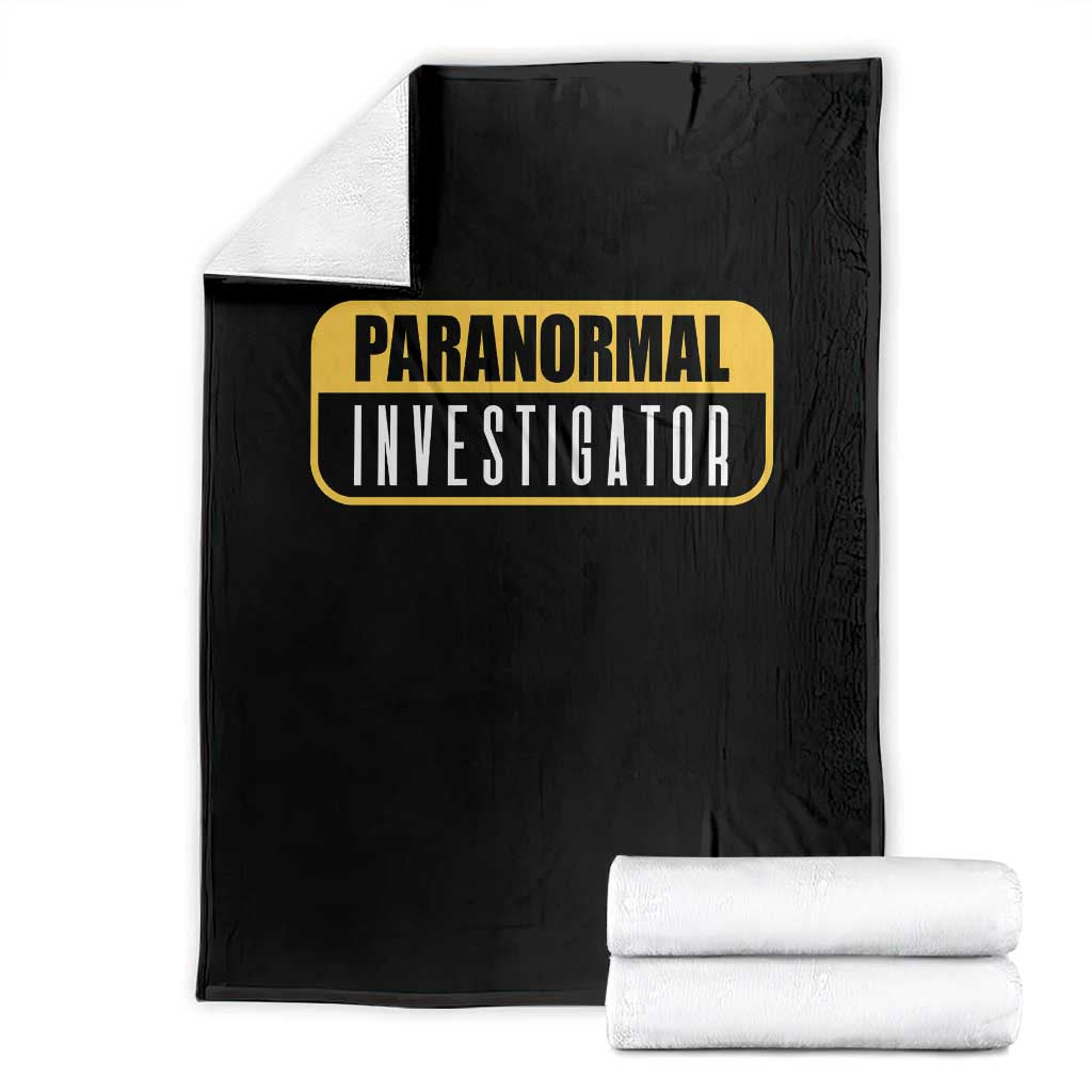 Paranormal Investigator Ghost Hunting Throw Blanket EVP Halloween Ghost Researchers TS11 Black Print Your Wear