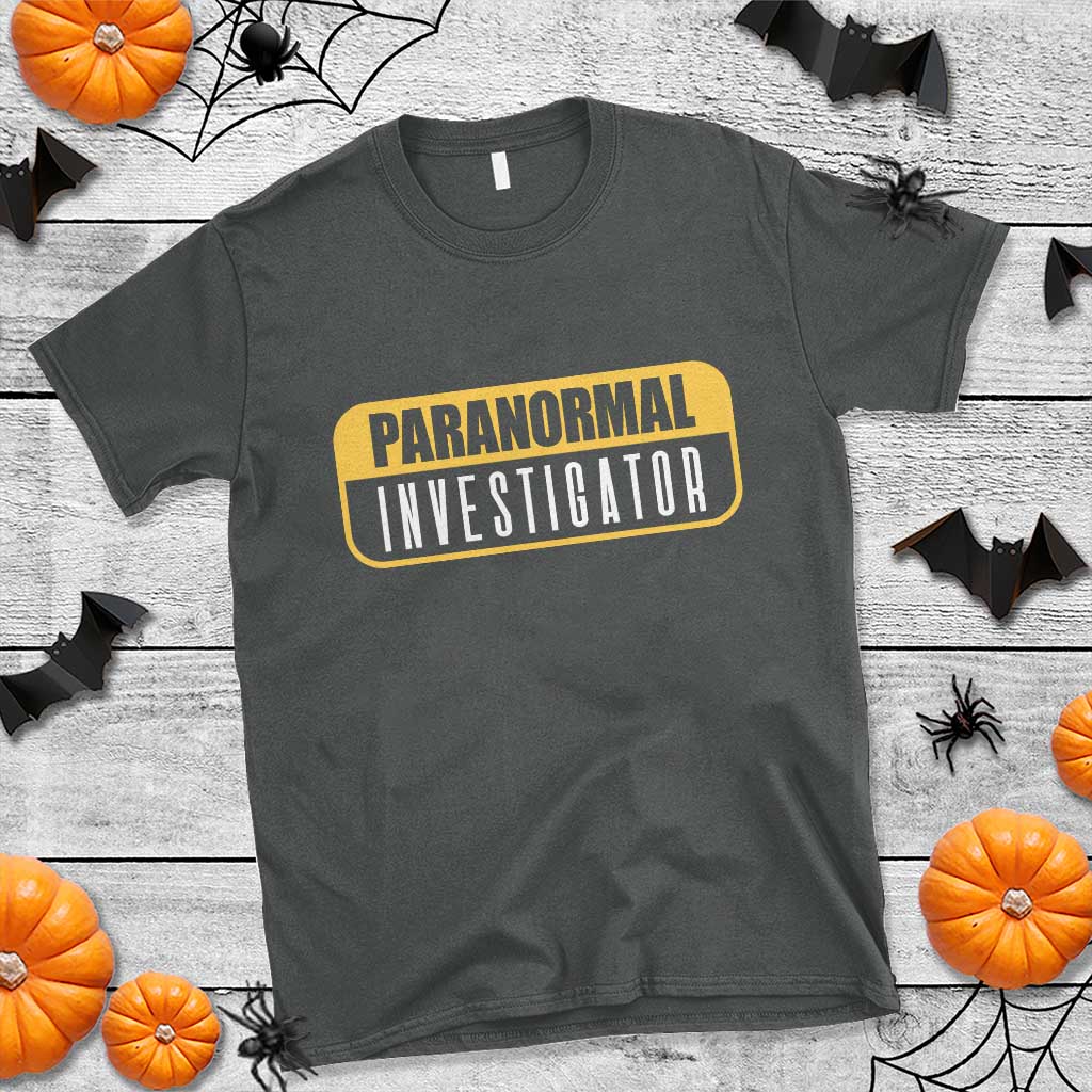 Paranormal Investigator Ghost Hunting T Shirt EVP Halloween Ghost Researchers TS11 Dark Heather Print Your Wear