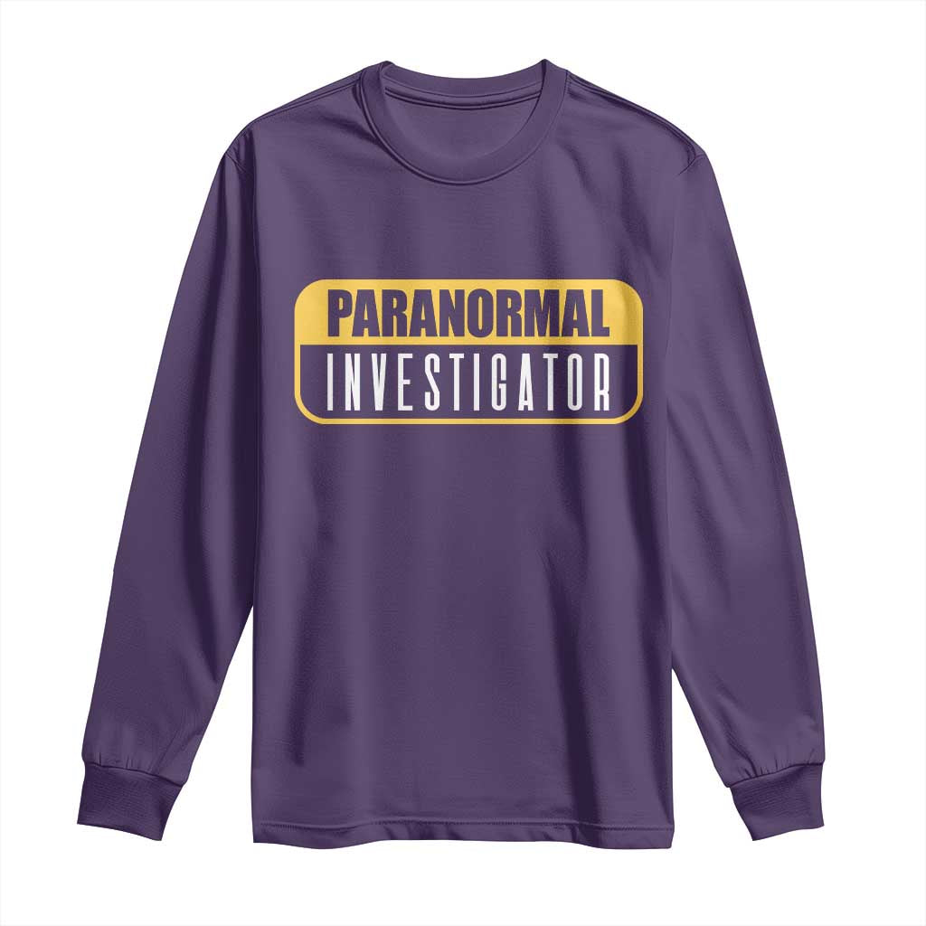 Paranormal Investigator Ghost Hunting Long Sleeve Shirt EVP Halloween Ghost Researchers TS11 Purple Print Your Wear