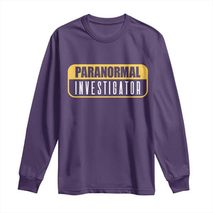 Paranormal Investigator Ghost Hunting Long Sleeve Shirt EVP Halloween Ghost Researchers TS11 Purple Print Your Wear