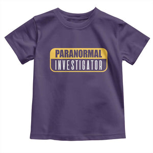 Paranormal Investigator Ghost Hunting Toddler T Shirt EVP Halloween Ghost Researchers TS11 Purple Print Your Wear