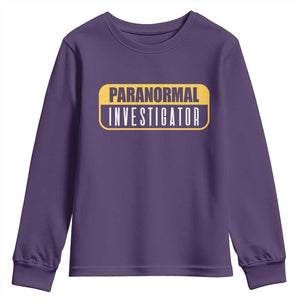 Paranormal Investigator Ghost Hunting Youth Sweatshirt EVP Halloween Ghost Researchers TS11 Purple Print Your Wear