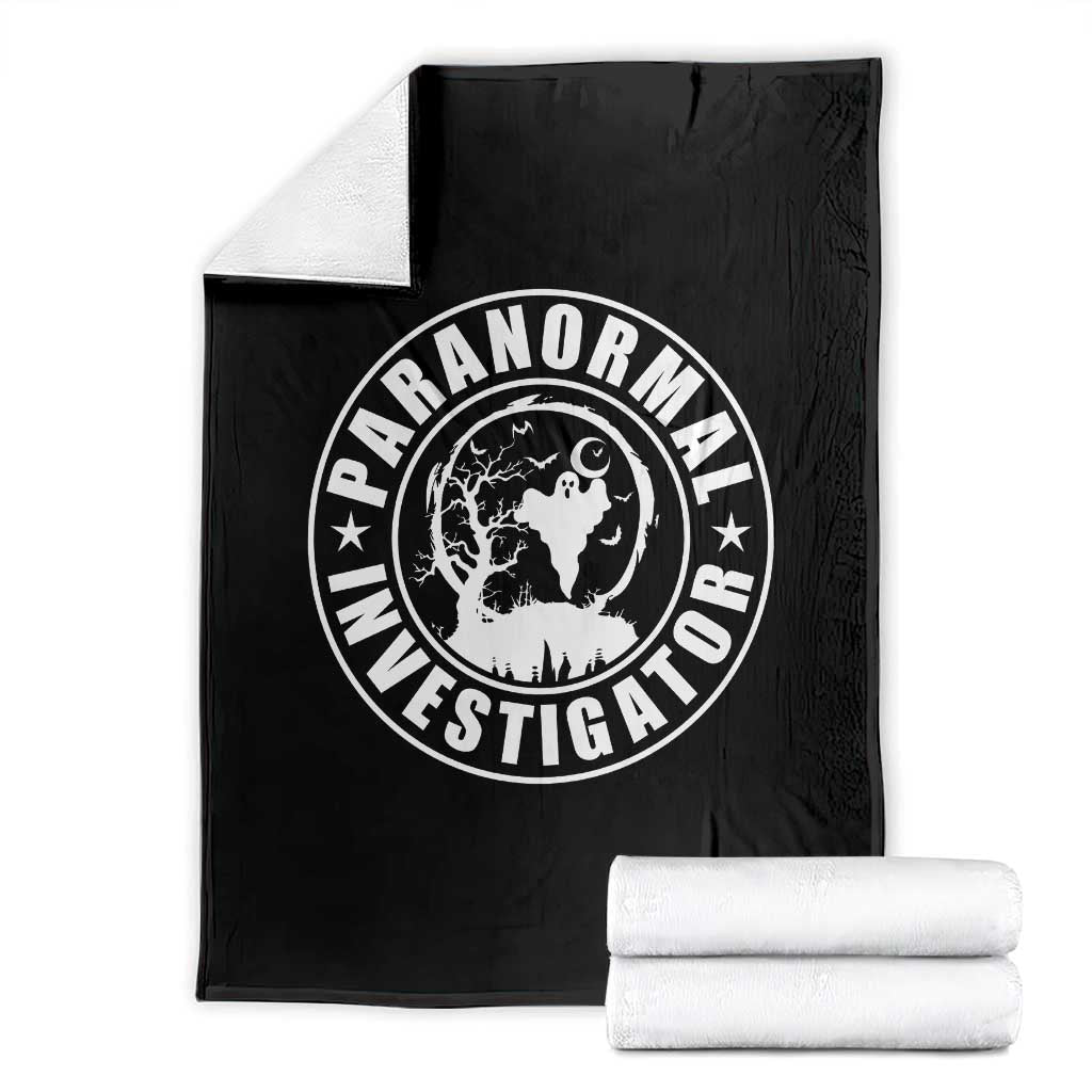 Paranormal Investigator Ghost Hunting Throw Blanket EVP Halloween TS11 Black Print Your Wear