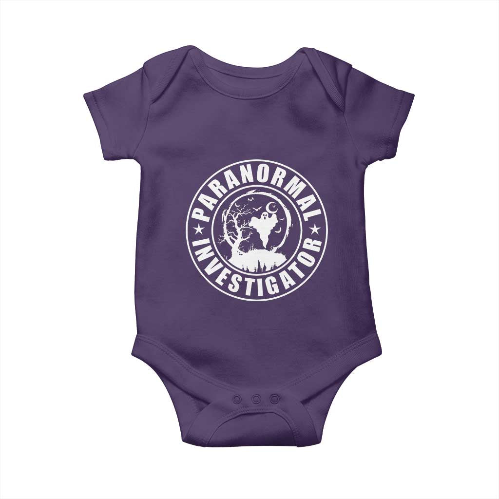 Paranormal Investigator Ghost Hunting Baby Onesie EVP Halloween TS11 Purple Print Your Wear