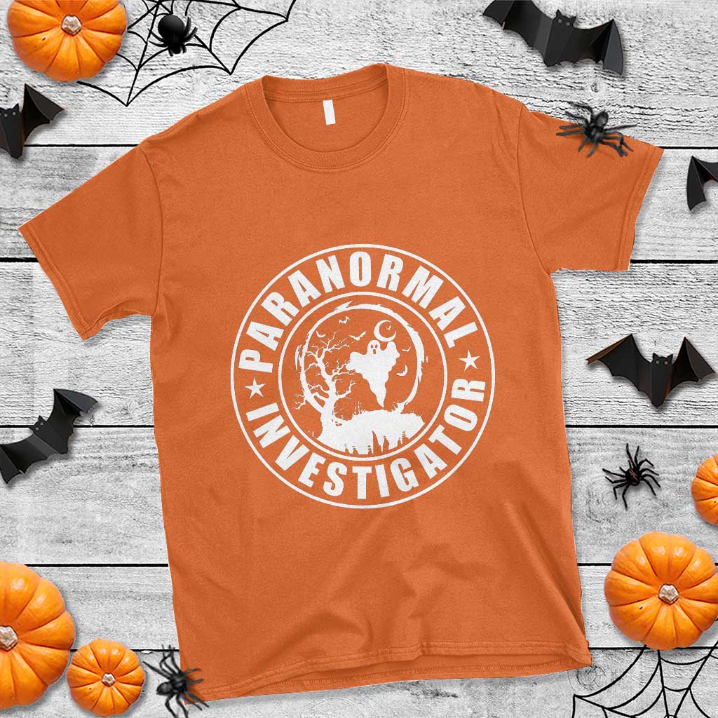 Paranormal Investigator Ghost Hunting T Shirt EVP Halloween TS11 Orange Print Your Wear