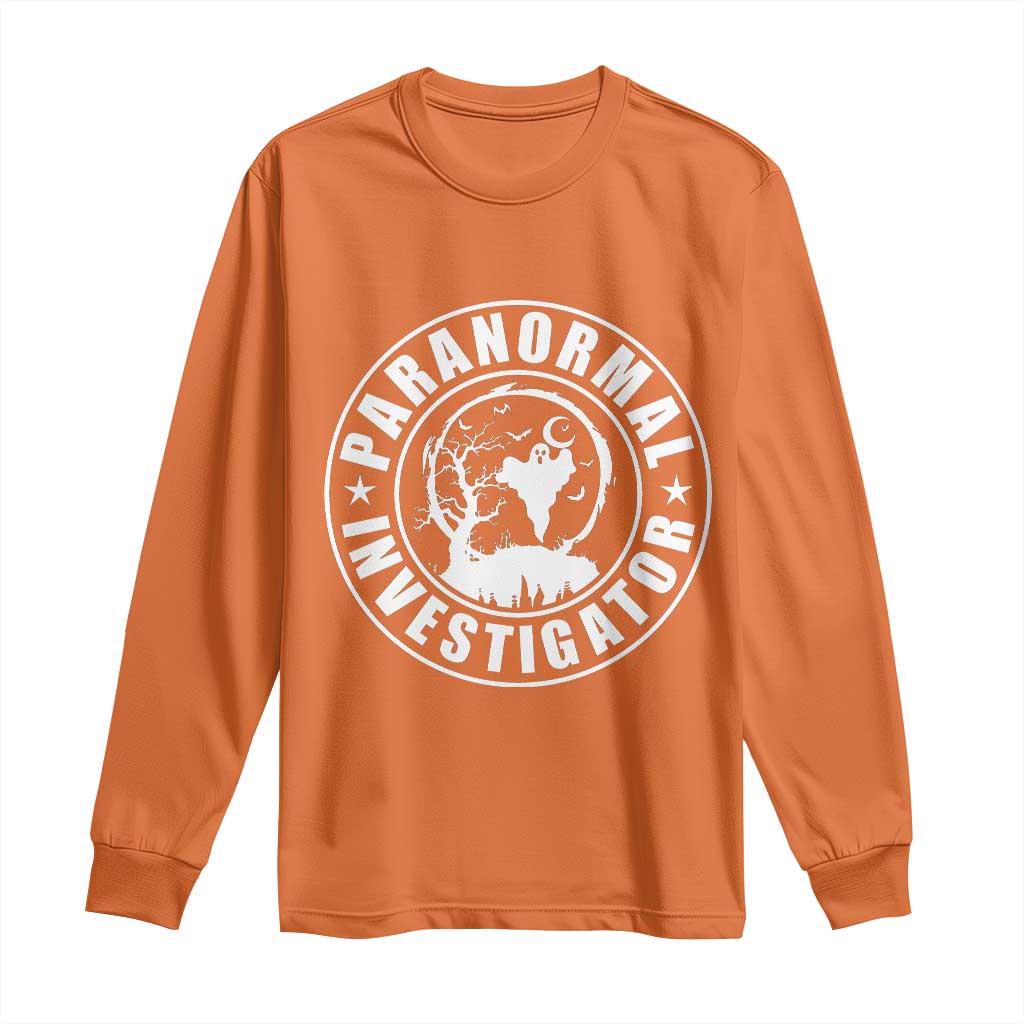 Paranormal Investigator Ghost Hunting Long Sleeve Shirt EVP Halloween TS11 Orange Print Your Wear