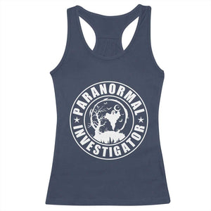 Paranormal Investigator Ghost Hunting Racerback Tank Top EVP Halloween TS11 Navy Print Your Wear