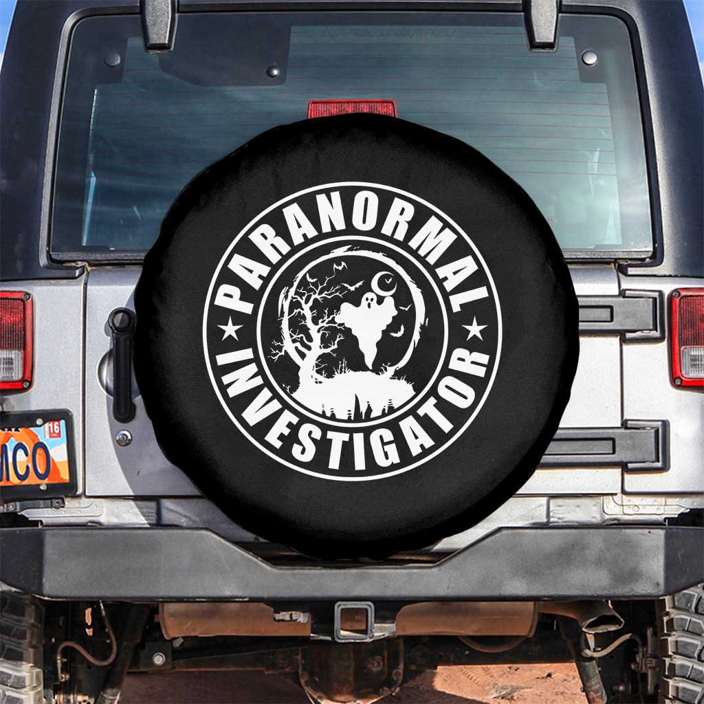 Paranormal Investigator Ghost Hunting Spare Tire Cover EVP Halloween TS11 No hole Black Print Your Wear