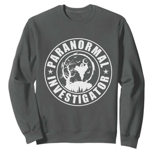Paranormal Investigator Ghost Hunting Sweatshirt EVP Halloween TS11 Dark Heather Print Your Wear