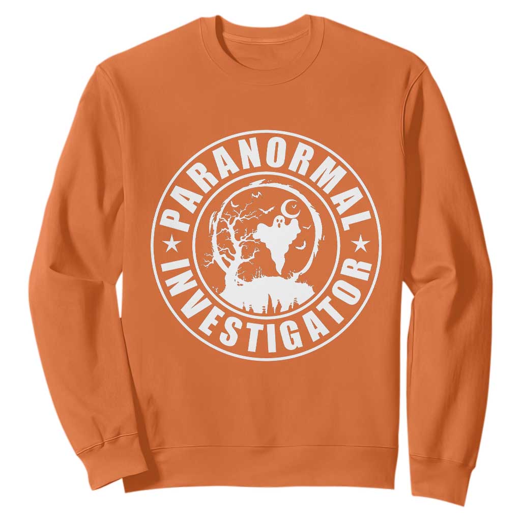 Paranormal Investigator Ghost Hunting Sweatshirt EVP Halloween TS11 Orange Print Your Wear