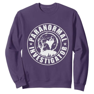 Paranormal Investigator Ghost Hunting Sweatshirt EVP Halloween TS11 Purple Print Your Wear