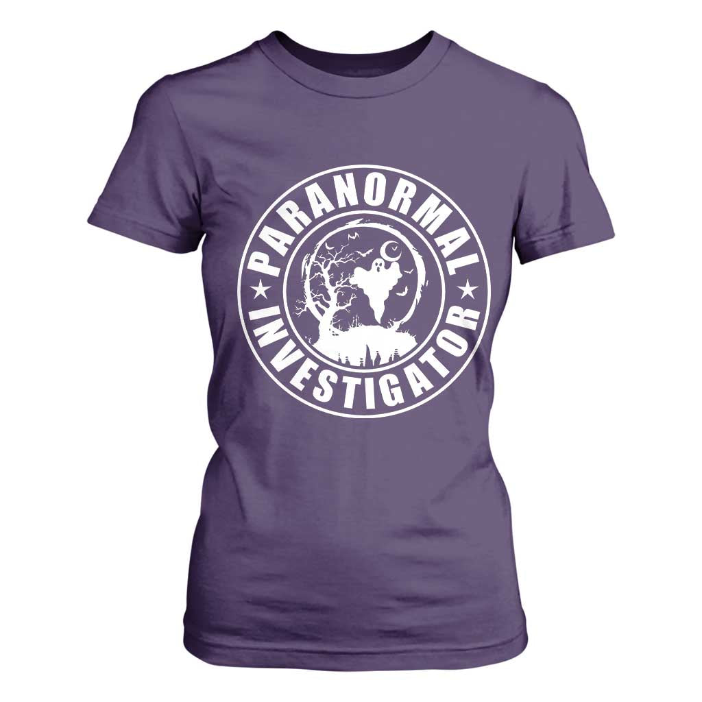 Paranormal Investigator Ghost Hunting T Shirt For Women EVP Halloween TS11 Purple Print Your Wear