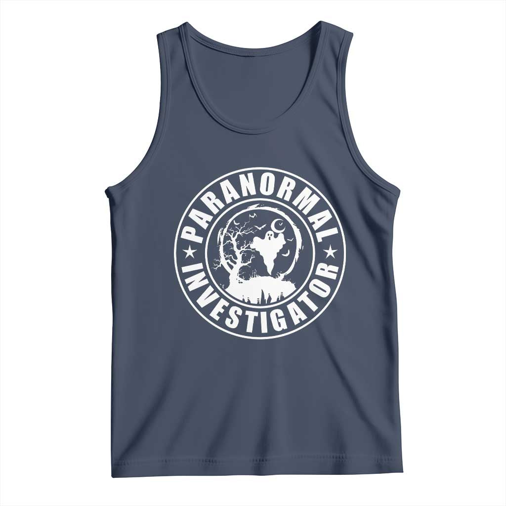 Paranormal Investigator Ghost Hunting Tank Top EVP Halloween TS11 Navy Print Your Wear