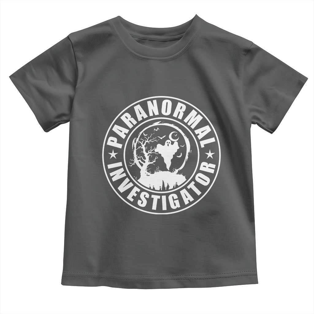 Paranormal Investigator Ghost Hunting Toddler T Shirt EVP Halloween TS11 Dark Heather Print Your Wear