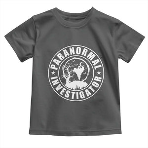 Paranormal Investigator Ghost Hunting Toddler T Shirt EVP Halloween TS11 Dark Heather Print Your Wear