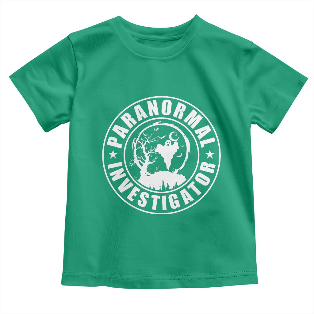 Paranormal Investigator Ghost Hunting Toddler T Shirt EVP Halloween TS11 Irish Green Print Your Wear