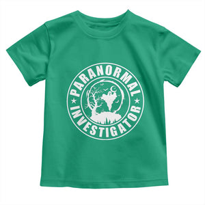 Paranormal Investigator Ghost Hunting Toddler T Shirt EVP Halloween TS11 Irish Green Print Your Wear