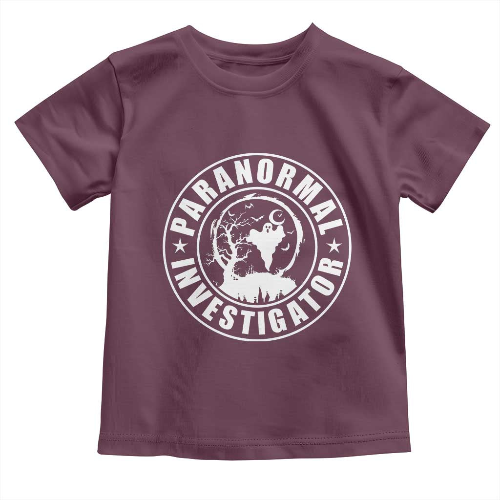 Paranormal Investigator Ghost Hunting Toddler T Shirt EVP Halloween TS11 Maroon Print Your Wear