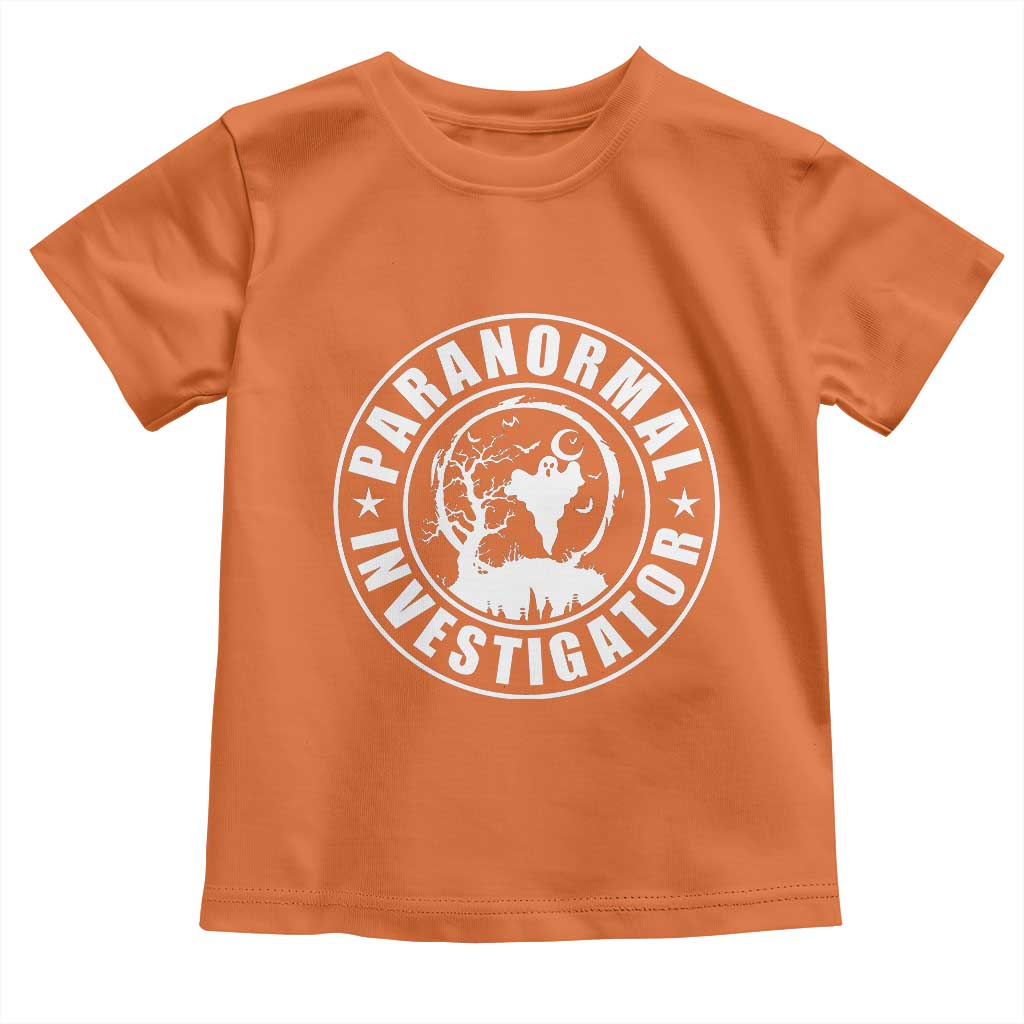 Paranormal Investigator Ghost Hunting Toddler T Shirt EVP Halloween TS11 Orange Print Your Wear