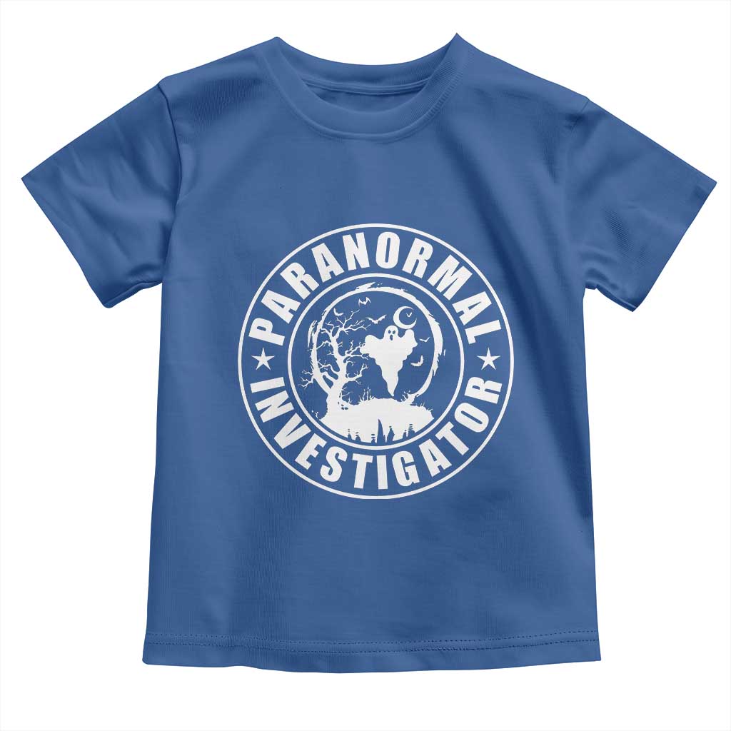 Paranormal Investigator Ghost Hunting Toddler T Shirt EVP Halloween TS11 Royal Blue Print Your Wear