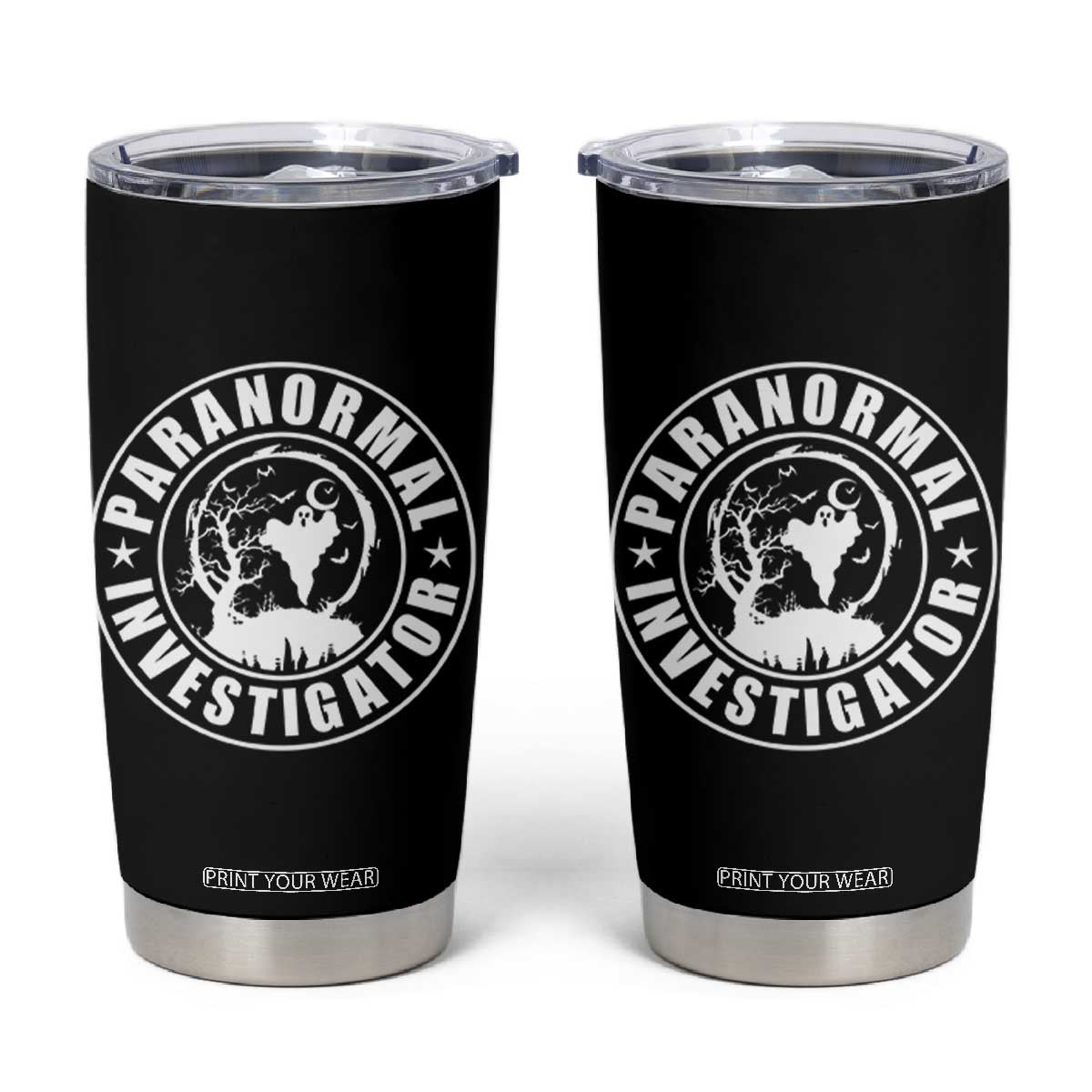 Paranormal Investigator Ghost Hunting Tumbler Cup EVP Halloween TS11 Black Print Your Wear