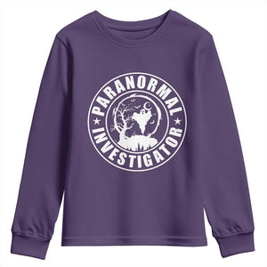 Paranormal Investigator Ghost Hunting Youth Sweatshirt EVP Halloween TS11 Purple Print Your Wear