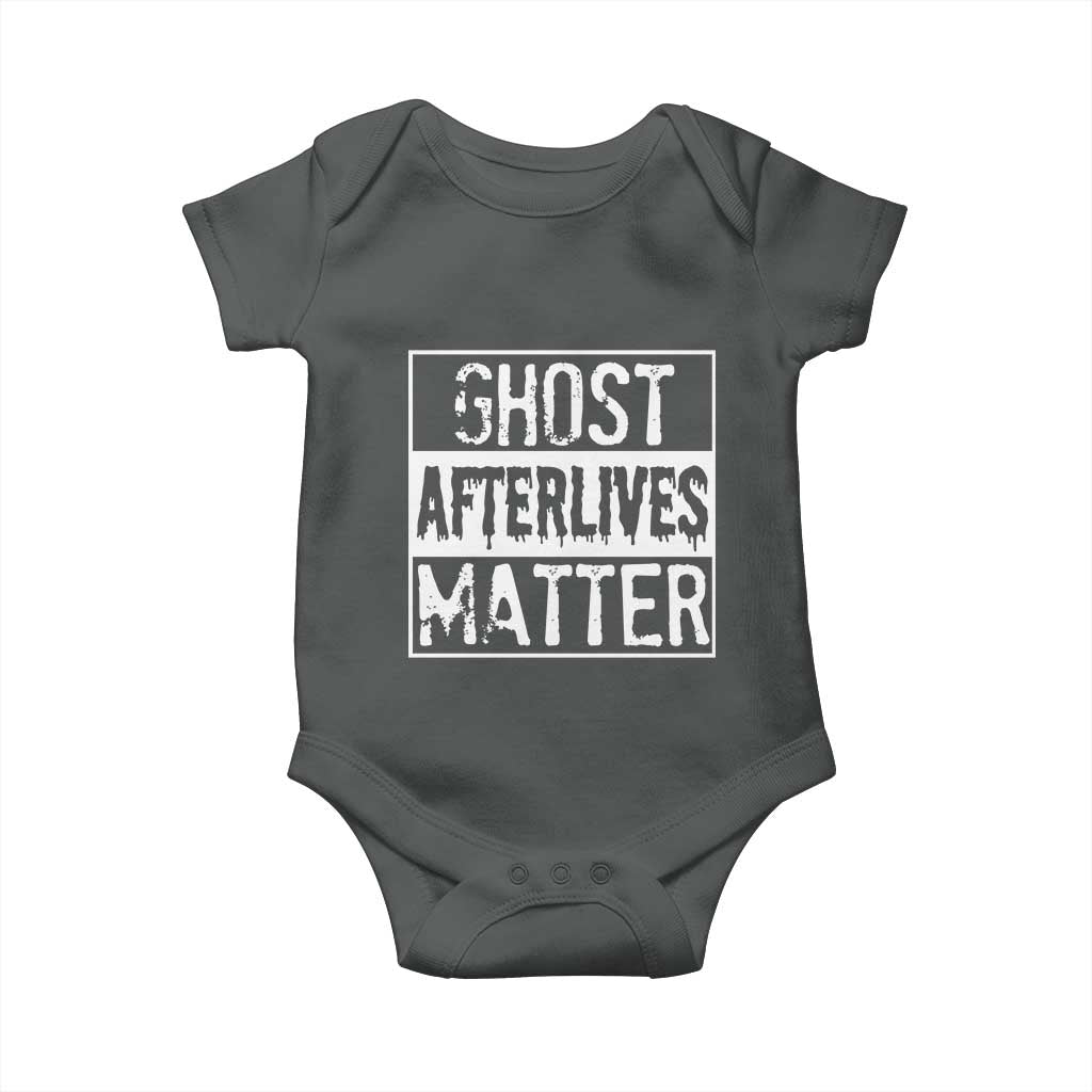 Funny Ghost Hunting Baby Onesie Ghost Afterlives Matter Paranormal Investigator TS11 Dark Heather Print Your Wear