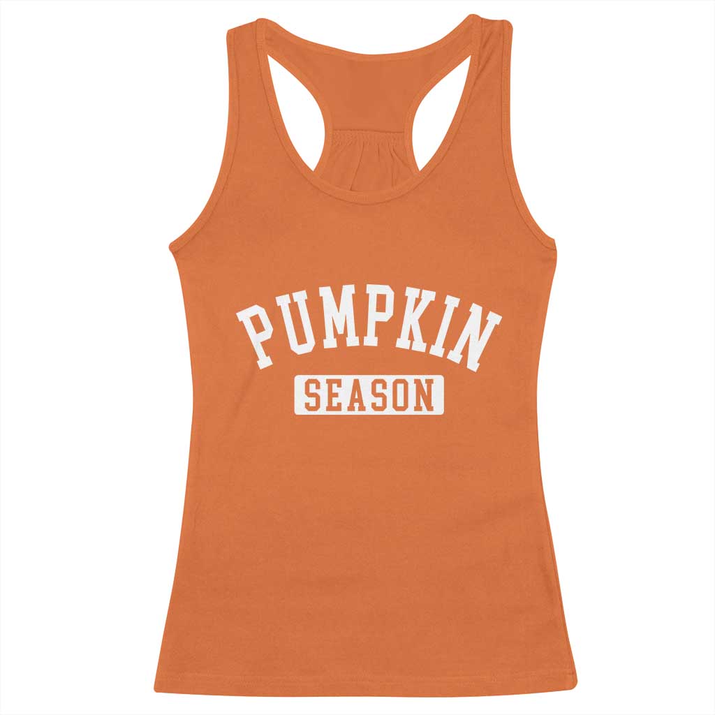 Pumpkin Season Racerback Tank Top Fall Harvest Season Thanksgiving TS11 Orange Print Your Wear