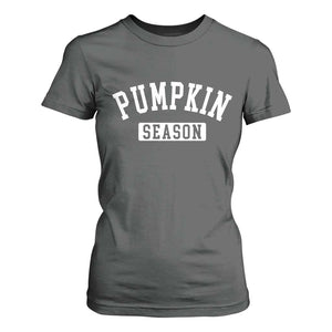 Pumpkin Season T Shirt For Women Fall Harvest Season Thanksgiving TS11 Dark Heather Print Your Wear