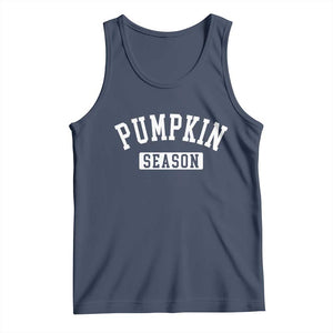 Pumpkin Season Tank Top Fall Harvest Season Thanksgiving TS11 Navy Print Your Wear