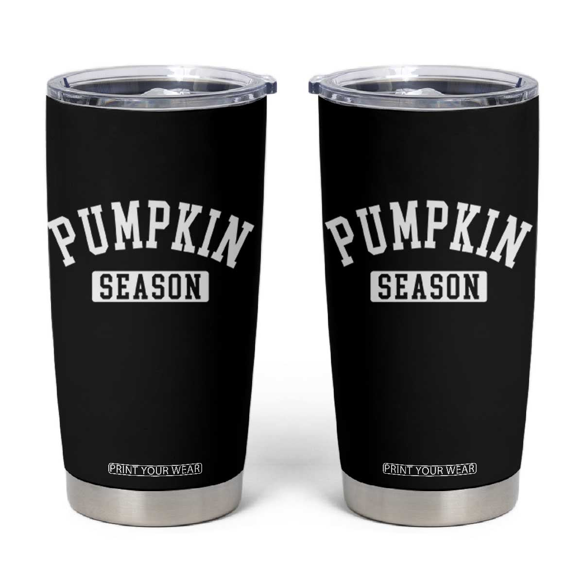 Pumpkin Season Tumbler Cup Fall Harvest Season Thanksgiving TS11 Black Print Your Wear