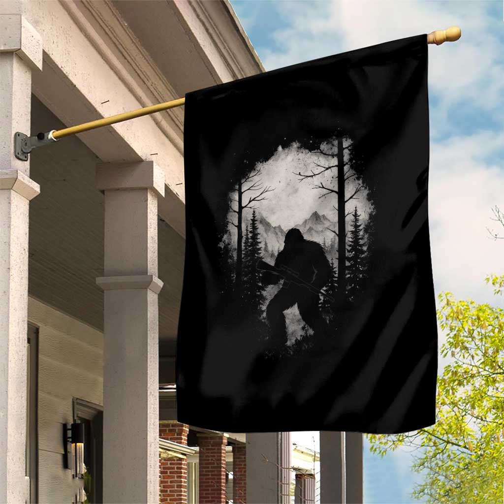 Funny Bigfoot Hunting Garden Flag Sasquatch Wildlife Hunter Forest TS11 Print Your Wear