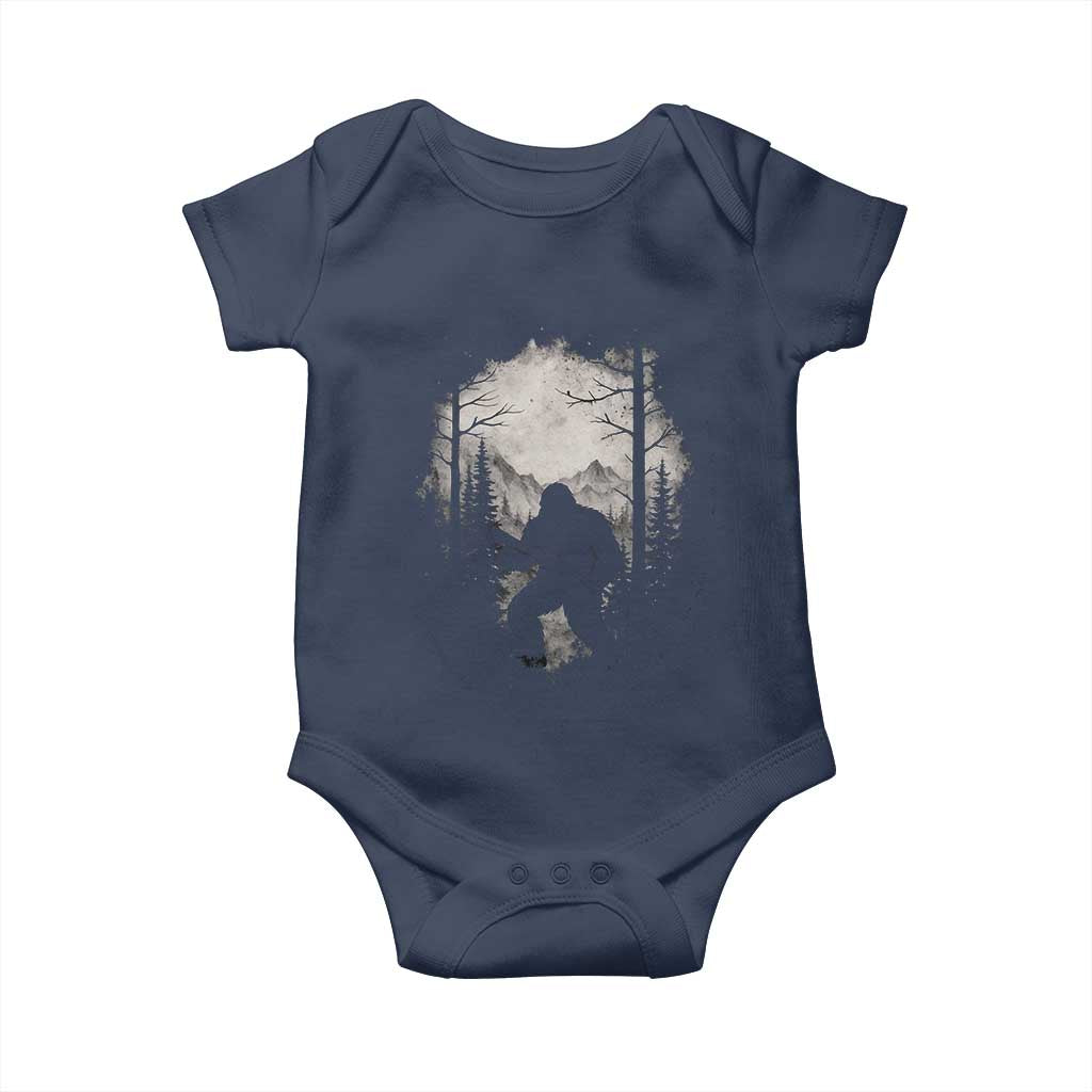 Funny Bigfoot Hunting Baby Onesie Sasquatch Wildlife Hunter Forest TS11 Navy Print Your Wear