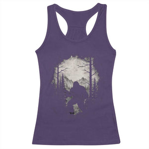 Funny Bigfoot Hunting Racerback Tank Top Sasquatch Wildlife Hunter Forest TS11 Purple Print Your Wear