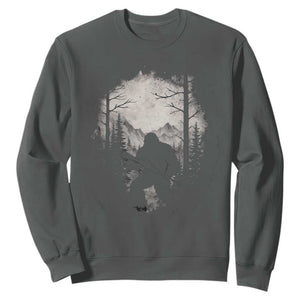 Funny Bigfoot Hunting Sweatshirt Sasquatch Wildlife Hunter Forest - Print Your Wear