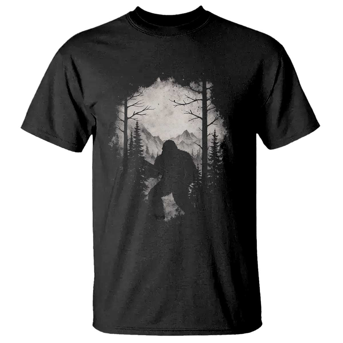 Funny Bigfoot Hunting T Shirt Sasquatch Wildlife Hunter Forest - Print Your Wear