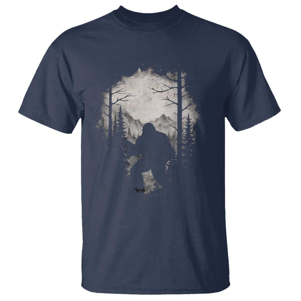 Funny Bigfoot Hunting T Shirt Sasquatch Wildlife Hunter Forest TS11 Navy Print Your Wear