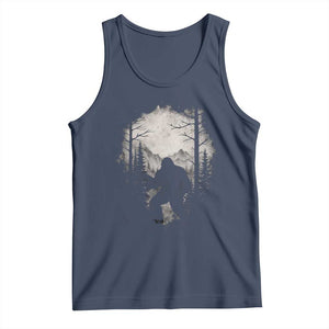 Funny Bigfoot Hunting Tank Top Sasquatch Wildlife Hunter Forest TS11 Navy Print Your Wear