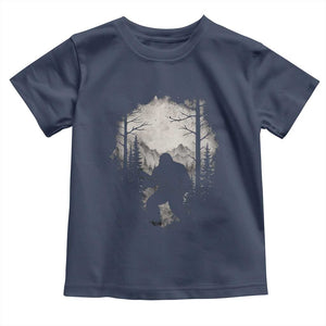 Funny Bigfoot Hunting Toddler T Shirt Sasquatch Wildlife Hunter Forest TS11 Navy Print Your Wear