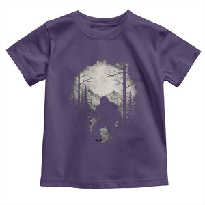 Funny Bigfoot Hunting Toddler T Shirt Sasquatch Wildlife Hunter Forest TS11 Purple Print Your Wear