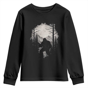 Funny Bigfoot Hunting Youth Sweatshirt Sasquatch Wildlife Hunter Forest TS11 Black Print Your Wear