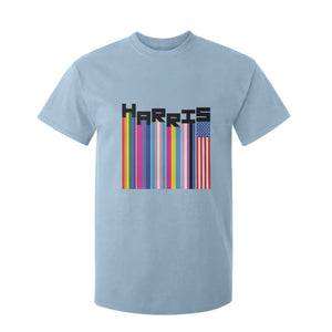 Kamala Supporter 2024 T Shirt For Kid Harris Unity American Rainbow LGBT Flag TS11 Light Blue Print Your Wear