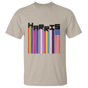 Kamala Supporter 2024 T Shirt Harris Unity American Rainbow LGBT Flag TS11 Sand Print Your Wear